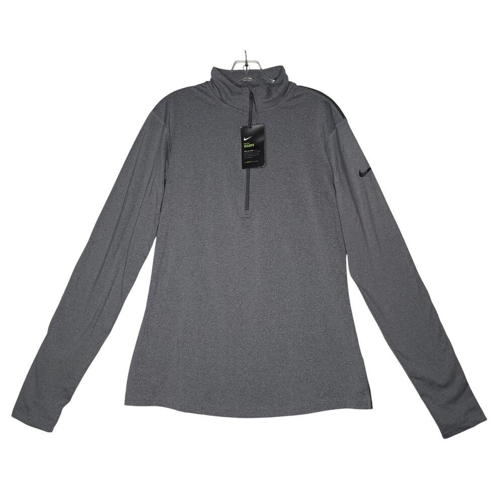 Nike Pro Womens Dri-fit Gray 1/4 Zip Running Jacket Size XL
